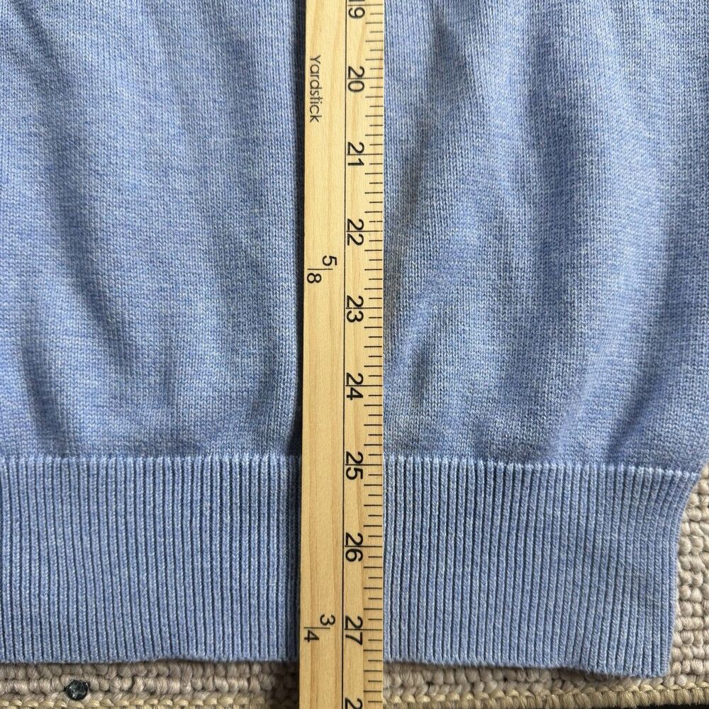 Vineyard Vines 1/4 Zip Sweatshirt Men’s Medium Blue Fleece Essentials Preppy - Picture 8 of 11